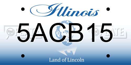 5ACB15 Illinois License Plate