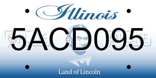 5ACD095 Illinois License Plate