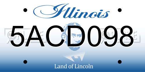 5ACD098 Illinois License Plate