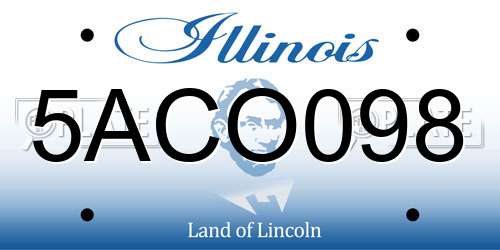 5ACO098 Illinois License Plate
