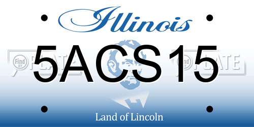 5ACS15 Illinois License Plate