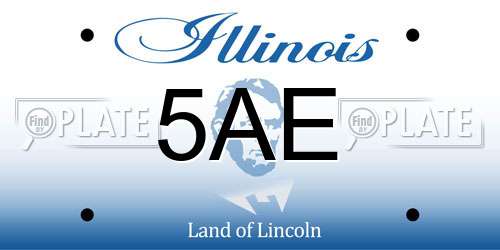 5AE Illinois License Plate