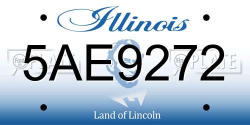 5AE9272 Illinois License Plate