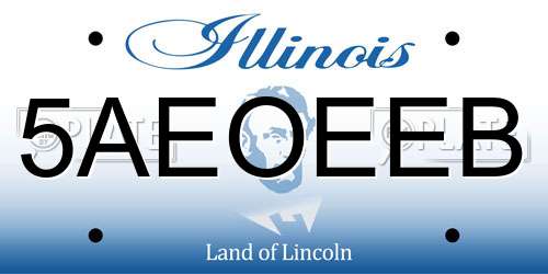 5AEOEEB Illinois License Plate