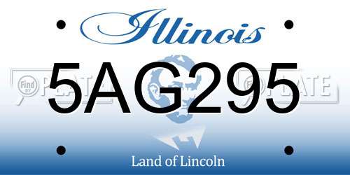 5AG295 Illinois License Plate