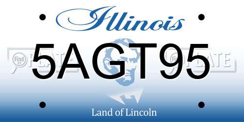 5AGT95 Illinois License Plate