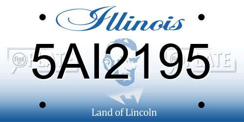 5AI2195 Illinois License Plate