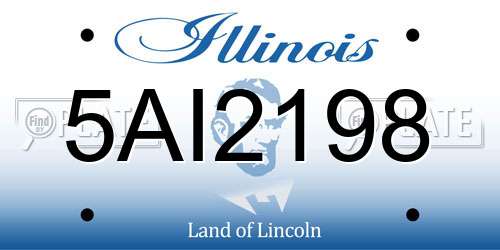 5AI2198 Illinois License Plate