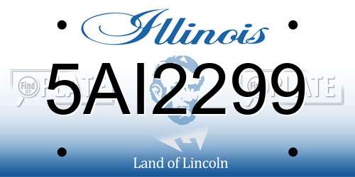 5AI2299 Illinois License Plate