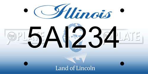 5AI234 Illinois License Plate
