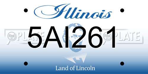 5AI261 Illinois License Plate