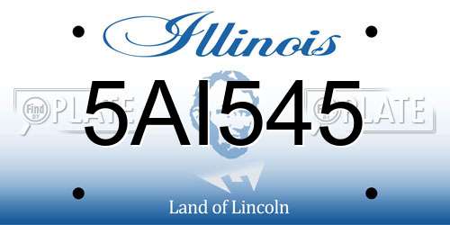 5AI545 Illinois License Plate