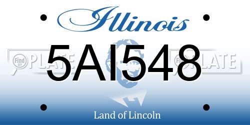 5AI548 Illinois License Plate