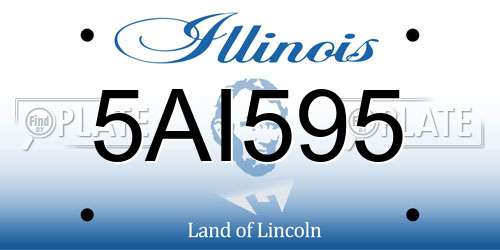 5AI595 Illinois License Plate