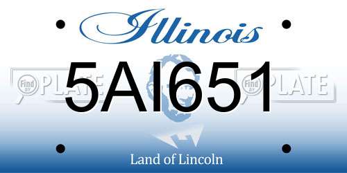 5AI651 Illinois License Plate