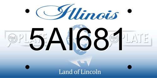 5AI681 Illinois License Plate