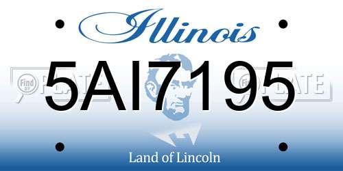 5AI7195 Illinois License Plate