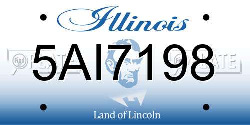5AI7198 Illinois License Plate