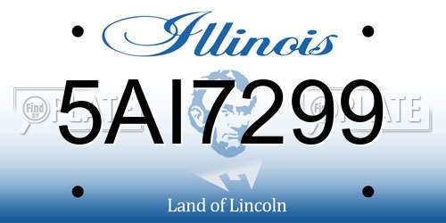 5AI7299 Illinois License Plate