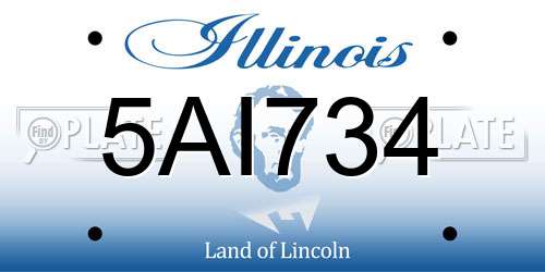 5AI734 Illinois License Plate