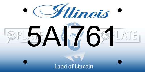 5AI761 Illinois License Plate