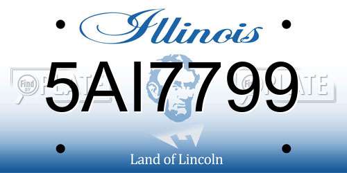 5AI7799 Illinois License Plate