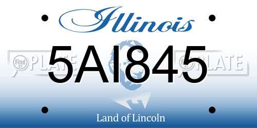 5AI845 Illinois License Plate