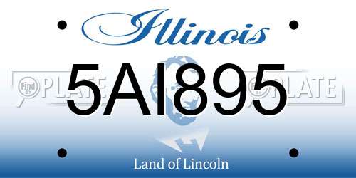 5AI895 Illinois License Plate