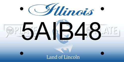 5AIB48 Illinois License Plate