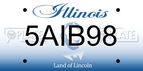 5AIB98 Illinois License Plate