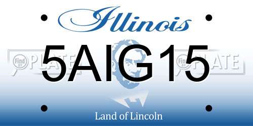 5AIG15 Illinois License Plate