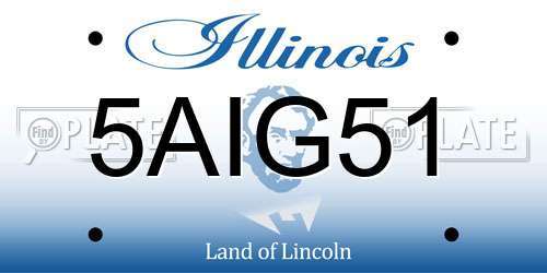 5AIG51 Illinois License Plate