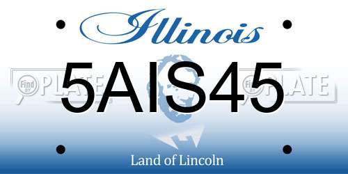 5AIS45 Illinois License Plate