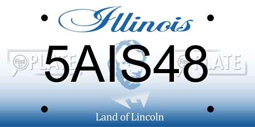 5AIS48 Illinois License Plate