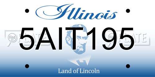 5AIT195 Illinois License Plate