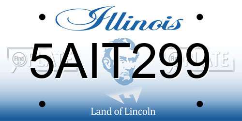 5AIT299 Illinois License Plate