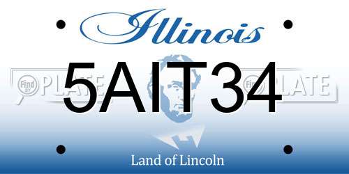 5AIT34 Illinois License Plate