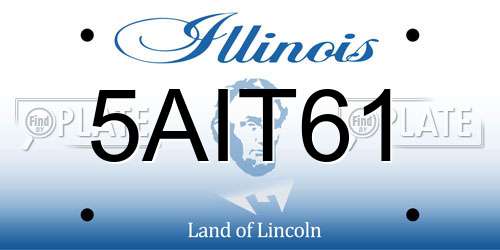5AIT61 Illinois License Plate