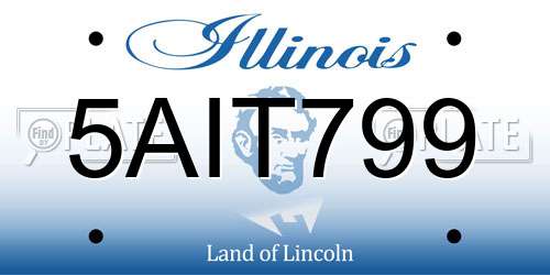 5AIT799 Illinois License Plate