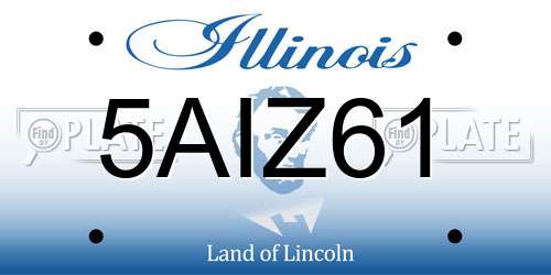5AIZ61 Illinois License Plate