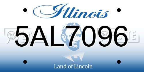 5AL7096 Illinois License Plate