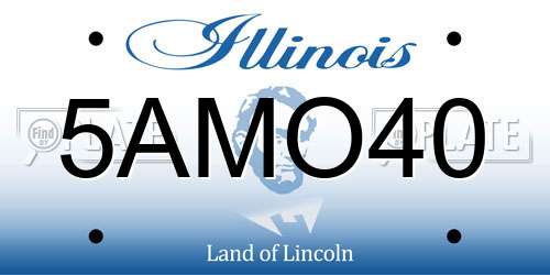 5AMO40 Illinois License Plate