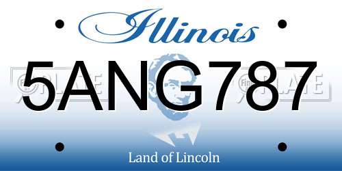 5ANG787 Illinois License Plate