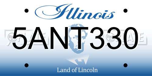 5ANT330 Illinois License Plate