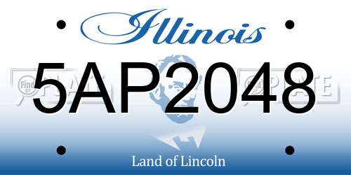 5AP2048 Illinois License Plate
