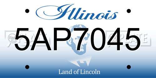 5AP7045 Illinois License Plate