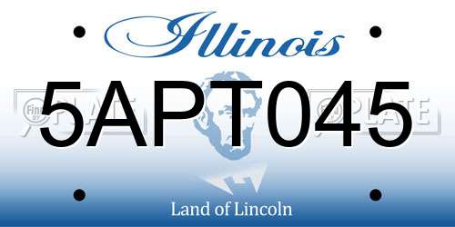 5APT045 Illinois License Plate