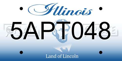 5APT048 Illinois License Plate