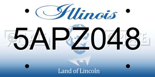 5APZ048 Illinois License Plate