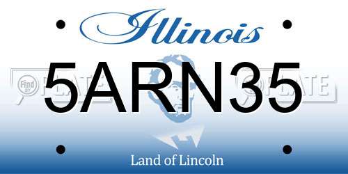 5ARN35 Illinois License Plate